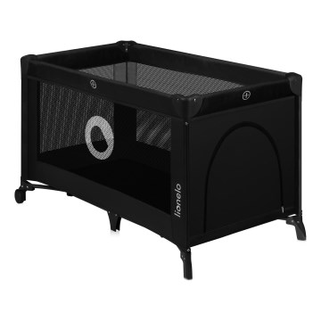 Lionelo - Kelioninė lovelė STEFI Black Carbon