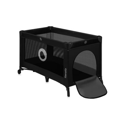 Lionelo - Kelioninė lovelė STEFI Black Carbon