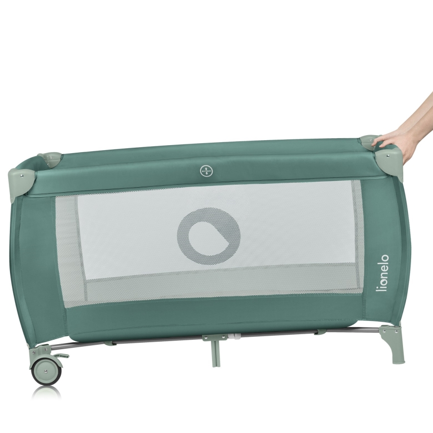 Lionelo - kelioninė lovelė STEFI PLUS alyvuogių žalia
