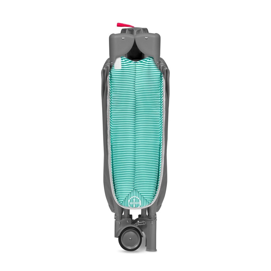 Lionelo - kelioninė lovelė SVEN PLUS, pilka/turkio spalvos