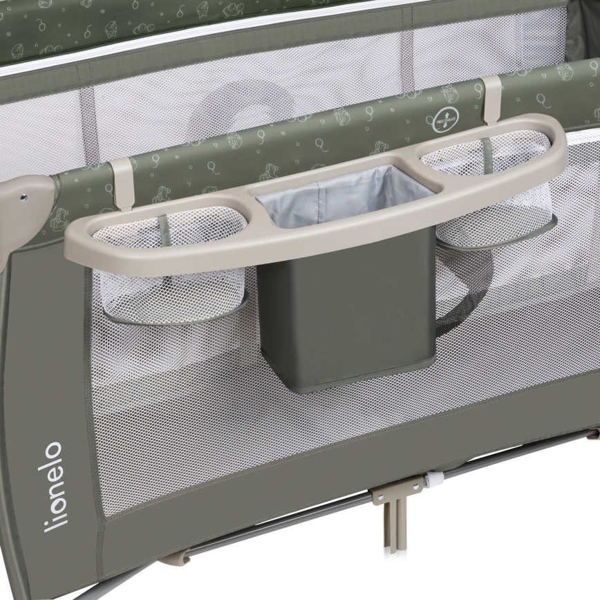 Lionelo - kelioninė lovelė SVEN PLUS smėlio/alyvuogių