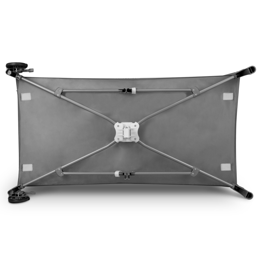 Lionelo - kelioninė lovytė FLOWER, pilka skandinaviško stiliaus