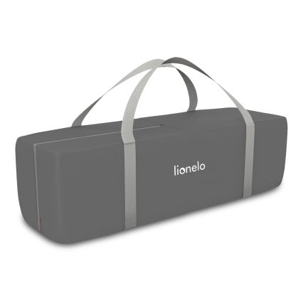 Lionelo - kelioninė lovytė FLOWER, pilka skandinaviško stiliaus