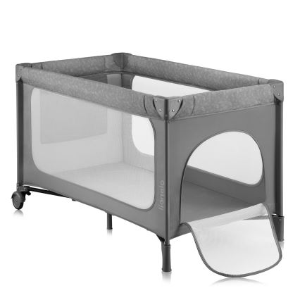 Lionelo - kelioninė lovytė JASMIN EASY FOLD Akmens pilka