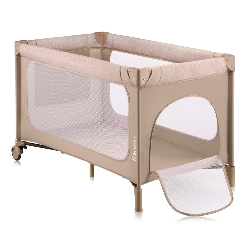 Lionelo - Kelioninė lovytė JASMIN EASY FOLD, smėlio spalvos