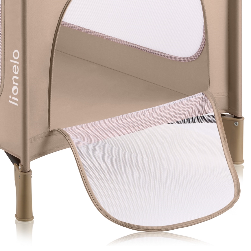 Lionelo - Kelioninė lovytė JASMIN EASY FOLD, smėlio spalvos