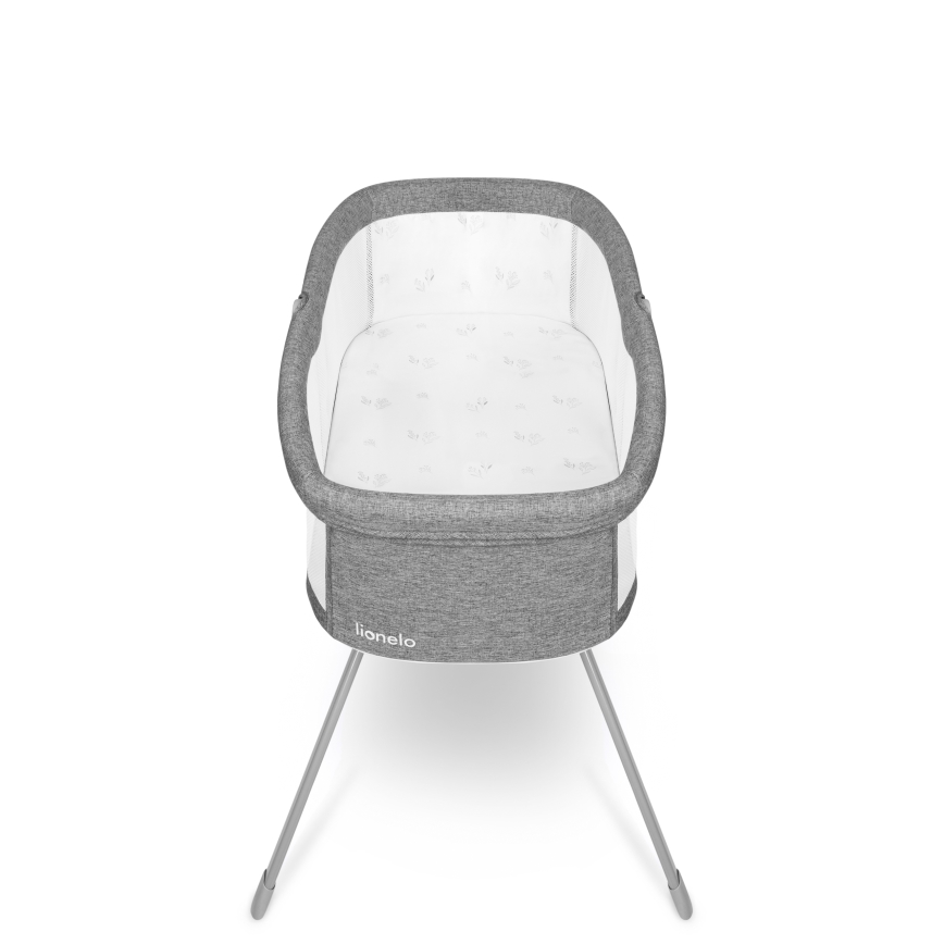Lionelo - Kelioninė lovytė MALIN Grey Stone