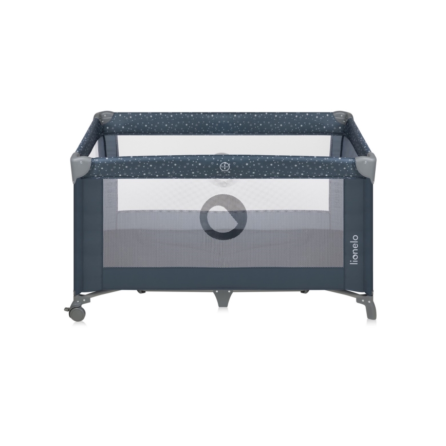 Lionelo - kelioninė lovytė STEFI Mėlyna pilka