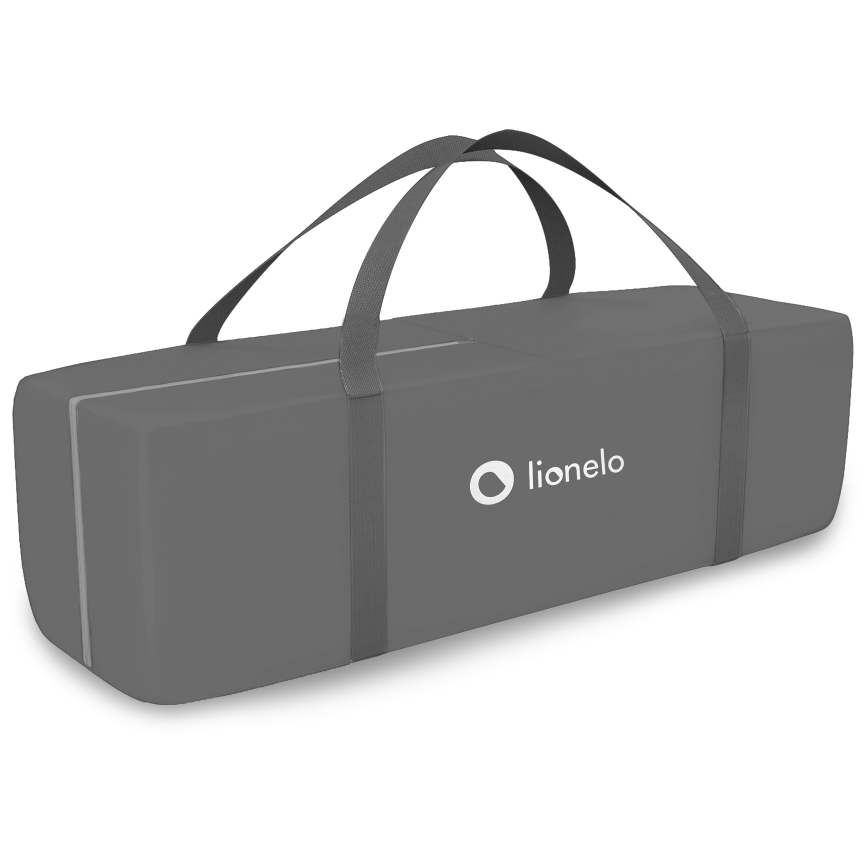Lionelo - Kelioninė lovytė STEFI PLUS Pilka daugiaspalvė
