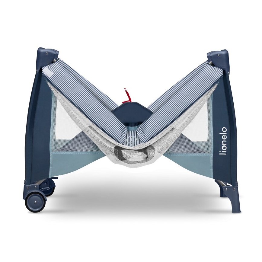 Lionelo - kelioninė lovytė SVEN PLUS mėlyna