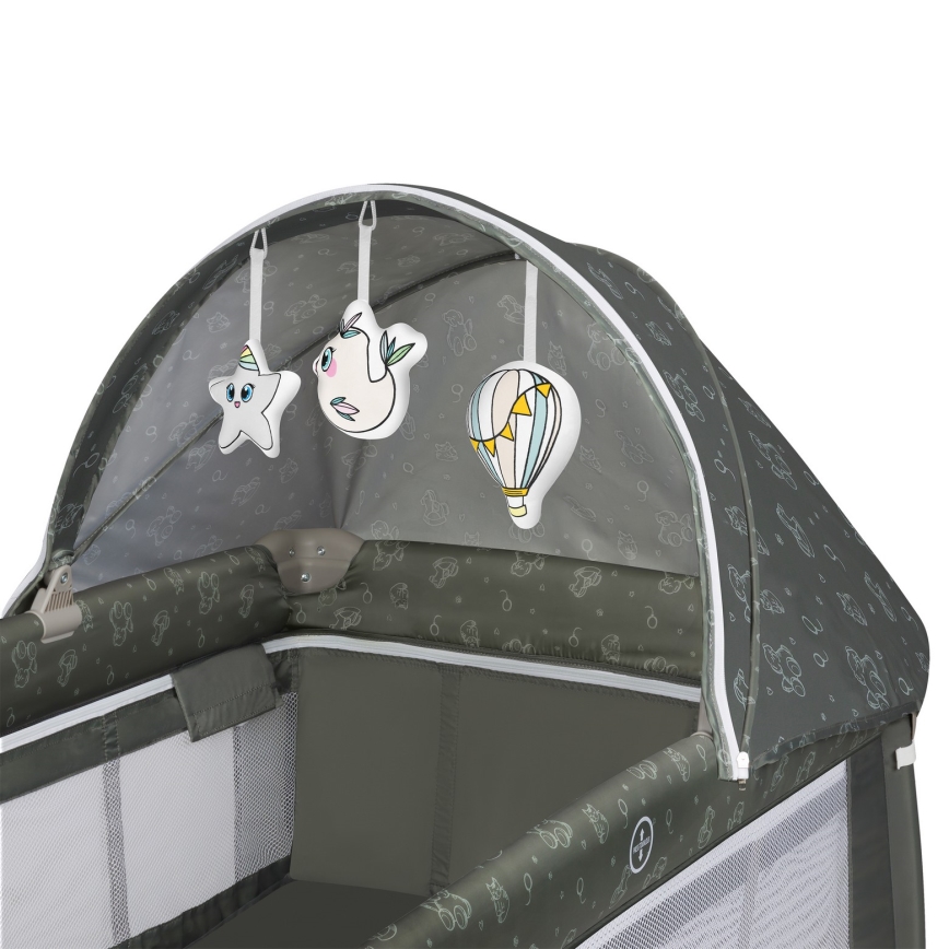 Lionelo - kelioninė lovytė SVEN PLUS smėlio/alyvuogių