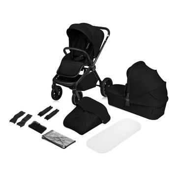 Lionelo - Kombinuotas 2 in 1 vežimėlis MIKA PLUS Black Onyx
