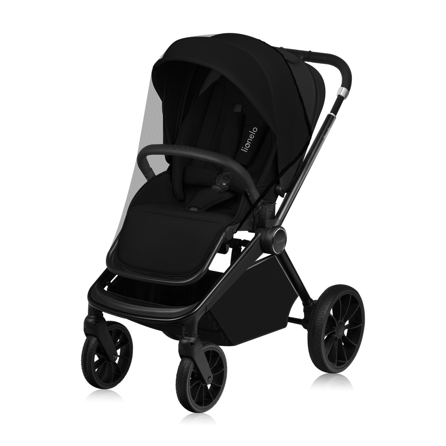 Lionelo - Kombinuotas 2 in 1 vežimėlis MIKA PLUS Black Onyx