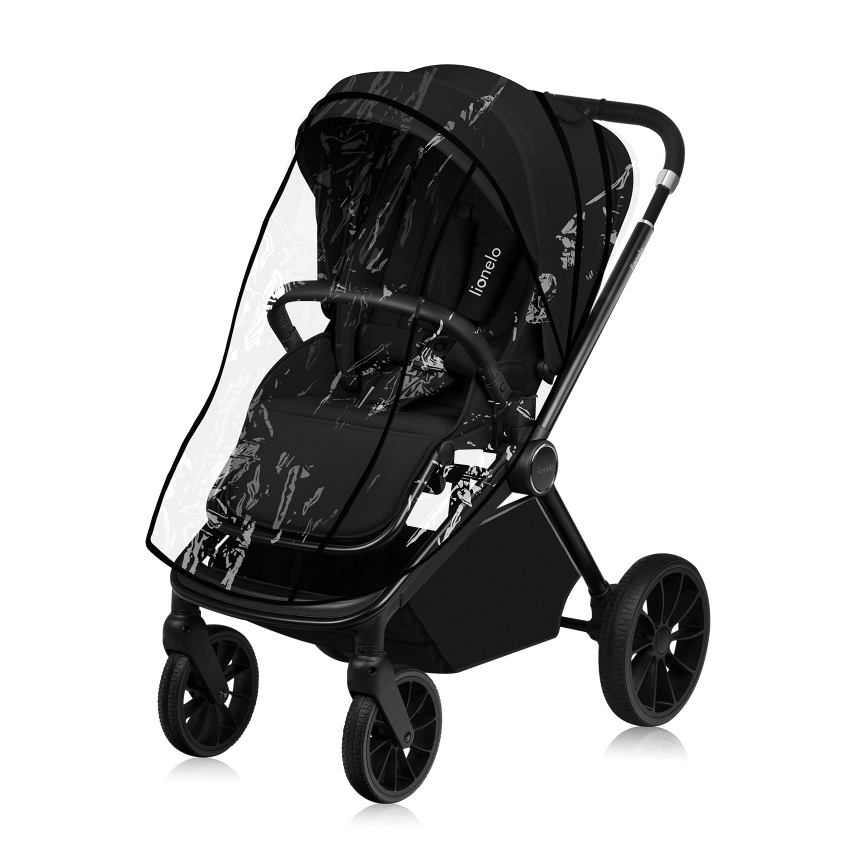 Lionelo - Kombinuotas 2 in 1 vežimėlis MIKA PLUS Black Onyx