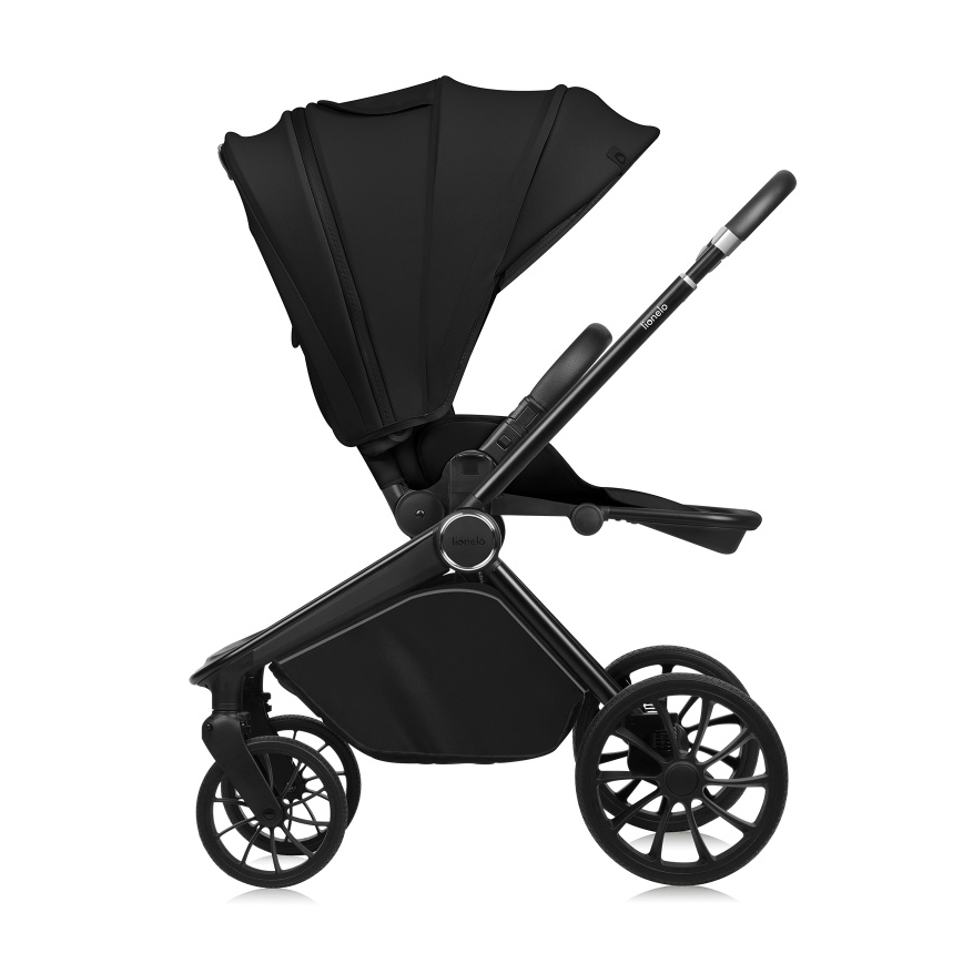 Lionelo - Kombinuotas 2 in 1 vežimėlis MIKA PLUS Black Onyx