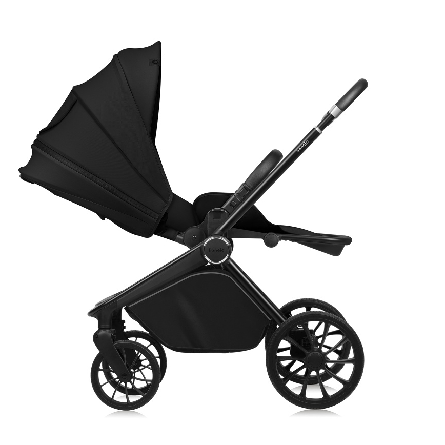 Lionelo - Kombinuotas 2 in 1 vežimėlis MIKA PLUS Black Onyx