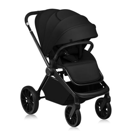 Lionelo - Kombinuotas 2 in 1 vežimėlis MIKA PLUS Black Onyx