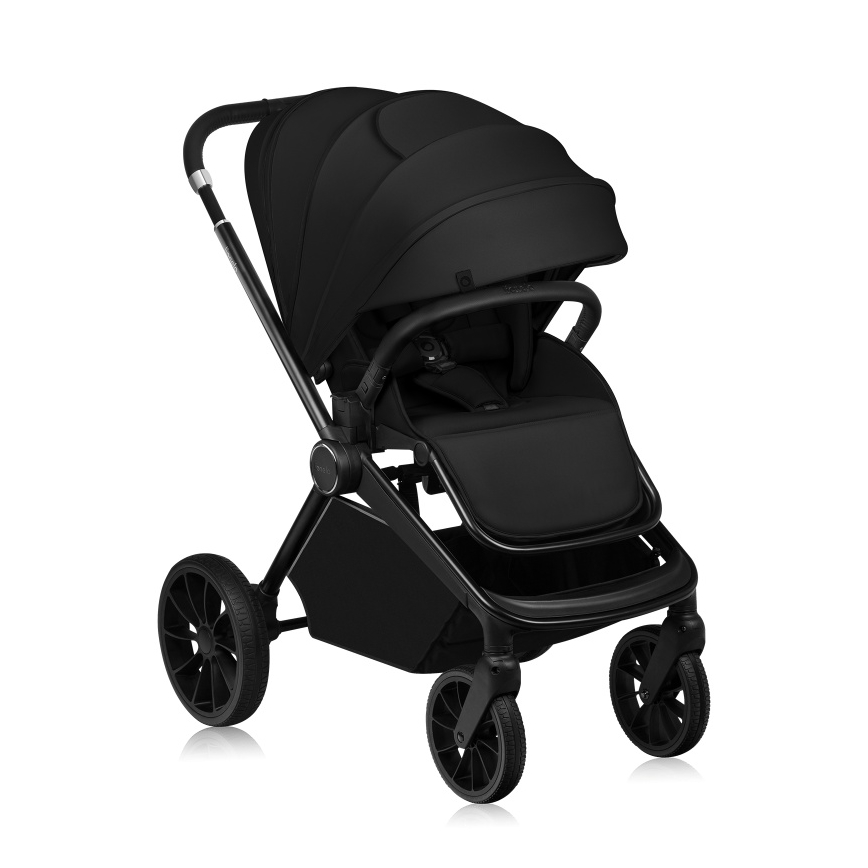 Lionelo - Kombinuotas 2 in 1 vežimėlis MIKA PLUS Black Onyx