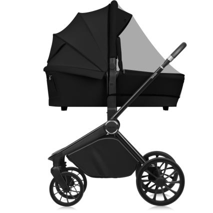Lionelo - Kombinuotas 2 in 1 vežimėlis MIKA PLUS Black Onyx