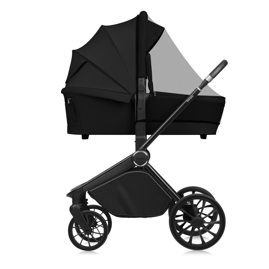 Lionelo - Kombinuotas 2 in 1 vežimėlis MIKA PLUS Black Onyx