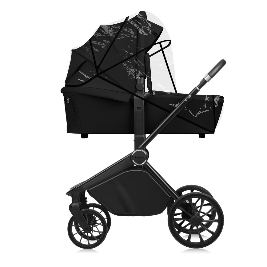 Lionelo - Kombinuotas 2 in 1 vežimėlis MIKA PLUS Black Onyx