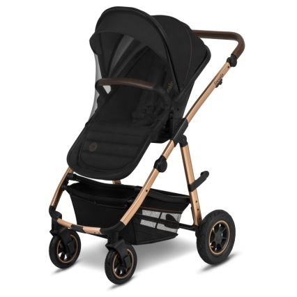 Lionelo - Kombinuotas 2in1 vežimėlis AMBER Black Onyx