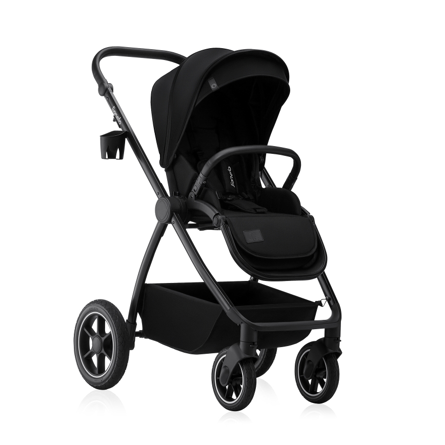 Lionelo - Kombinuotas 2in1 vežimėlis MERIL Juodasis oniksas
