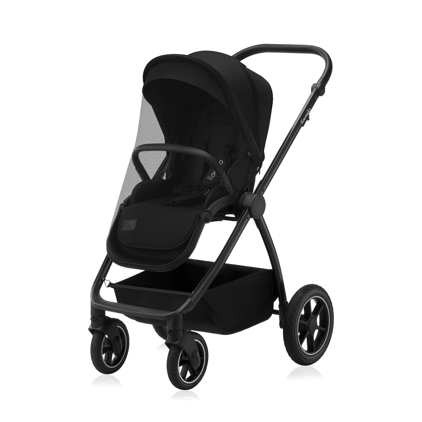 Lionelo - Kombinuotas 2in1 vežimėlis MERIL Juodasis oniksas