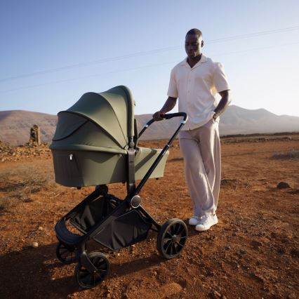 Lionelo - Kombinuotas 3in1 vežimėlis MIKA PLUS, alyvuogių spalvos