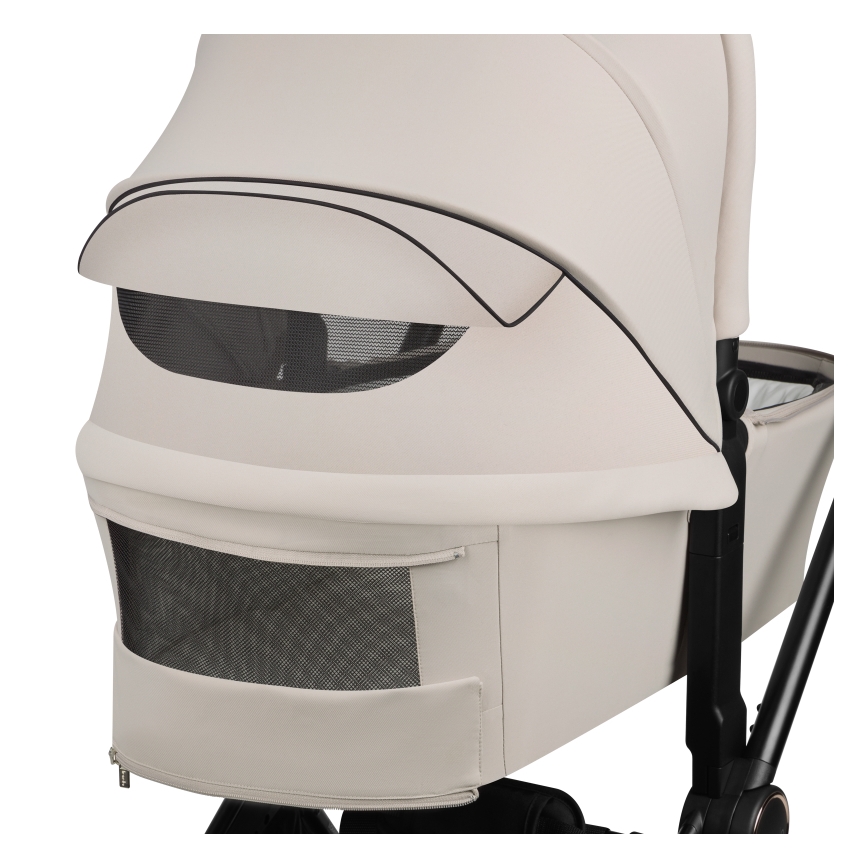 Lionelo - Kombinuotas 3in1 vežimėlis MIKA PLUS, smėlio spalvos