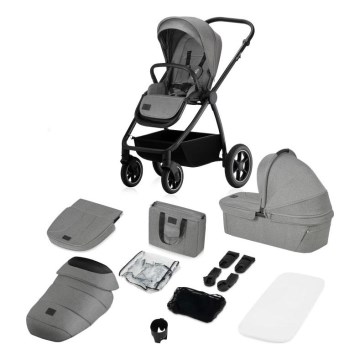 Lionelo - Kombinuotas vežimėlis 2 in 1 MERIL Grey Stone