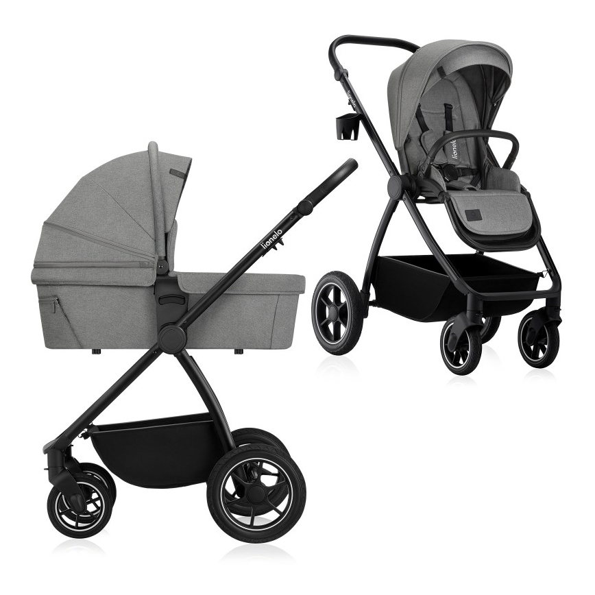 Lionelo - Kombinuotas vežimėlis 2 in 1 MERIL Grey Stone