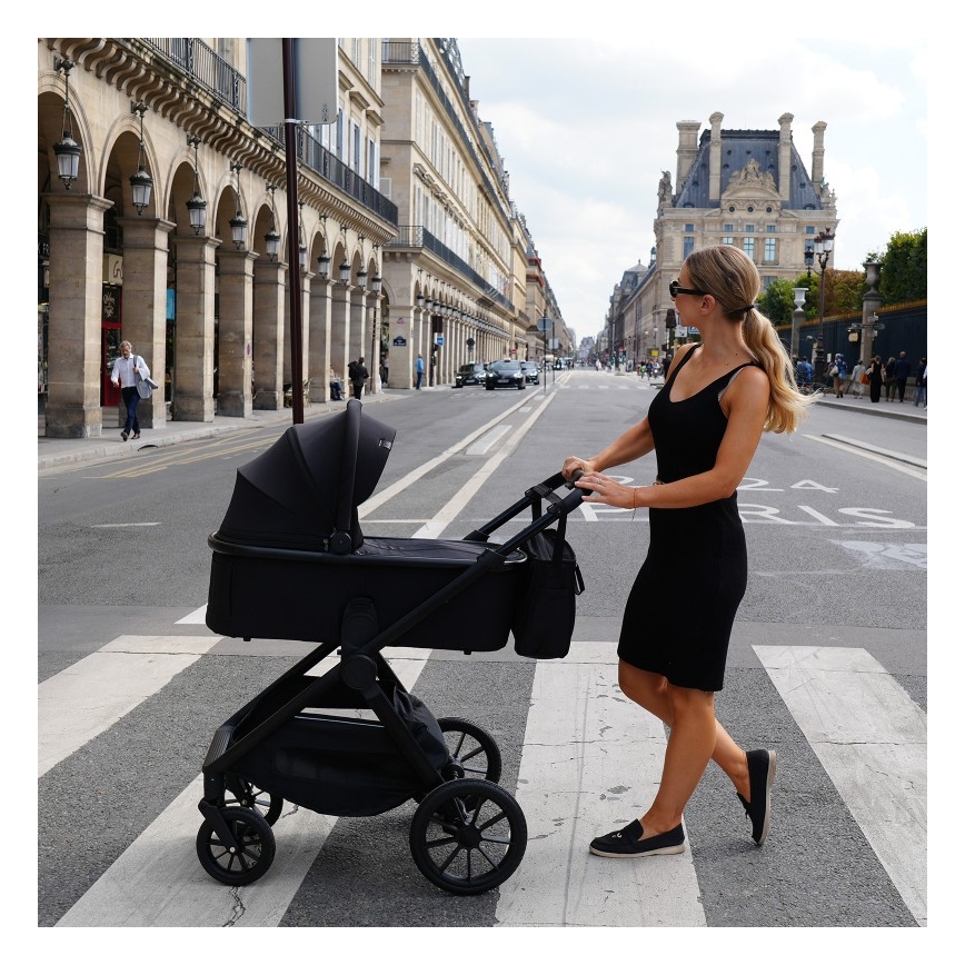 Lionelo - Kombinuotas vežimėlis 2 viename LAYLA Black Onyx