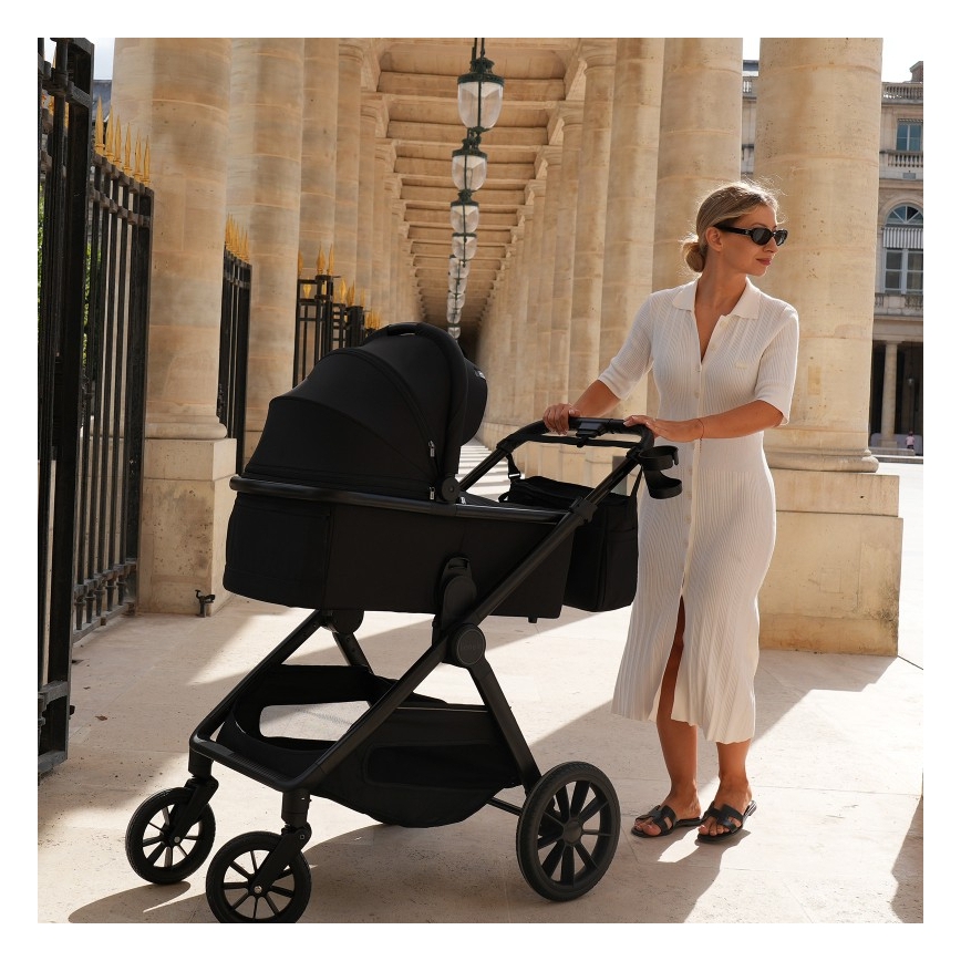 Lionelo - Kombinuotas vežimėlis 2 viename LAYLA Black Onyx