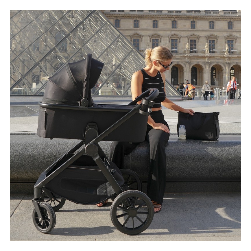 Lionelo - Kombinuotas vežimėlis 2 viename LAYLA Black Onyx