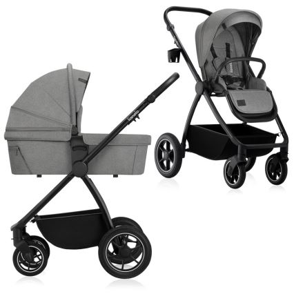 Lionelo - Kombinuotas vežimėlis 2 viename MERIL akmens pilka