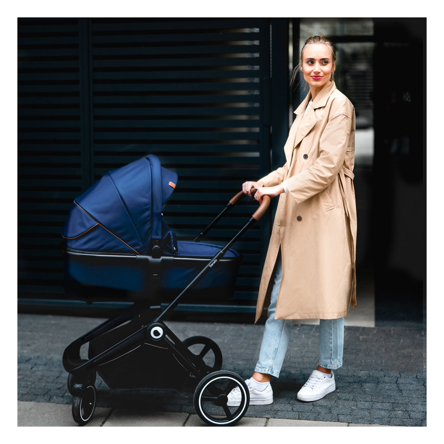 Lionelo - Kombinuotas vežimėlis 2 viename MIKA Blue Navy