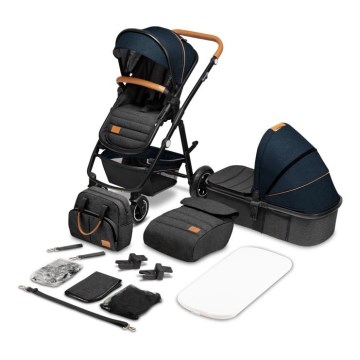 Lionelo - Kombinuotas vežimėlis 2in1 AMBER Blue Navy