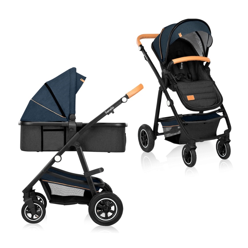 Lionelo - Kombinuotas vežimėlis 2in1 AMBER Blue Navy
