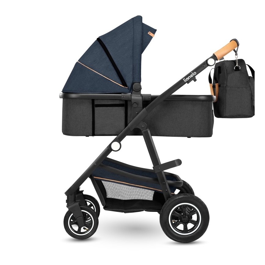 Lionelo - Kombinuotas vežimėlis 2in1 AMBER Blue Navy