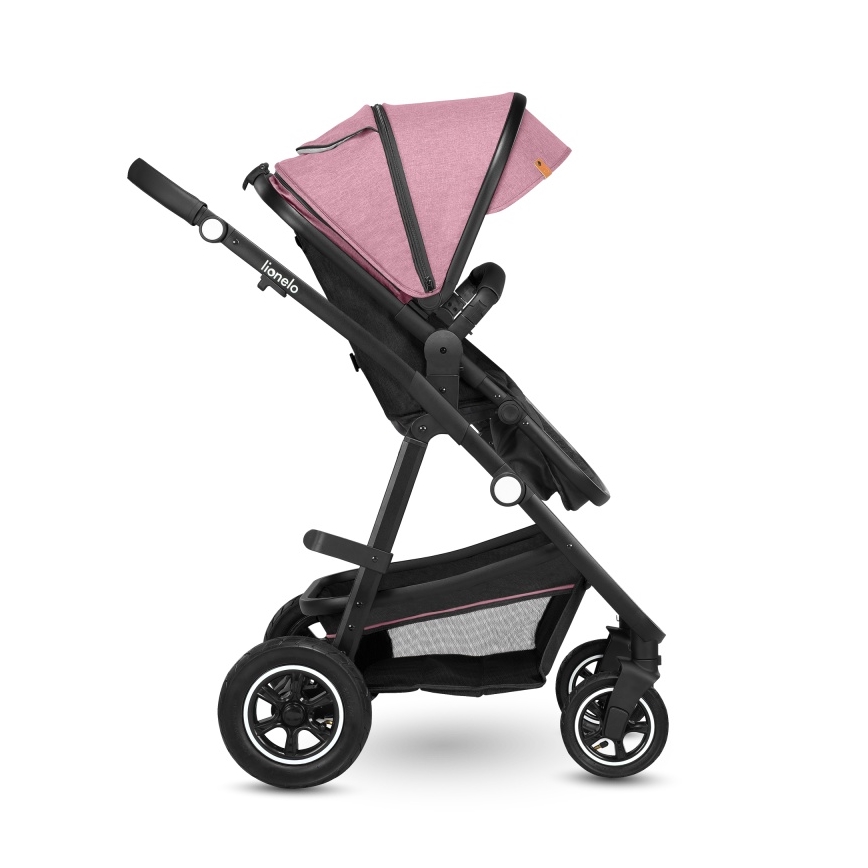 Lionelo - Kombinuotas vežimėlis 2in1 AMBER Pink Rose