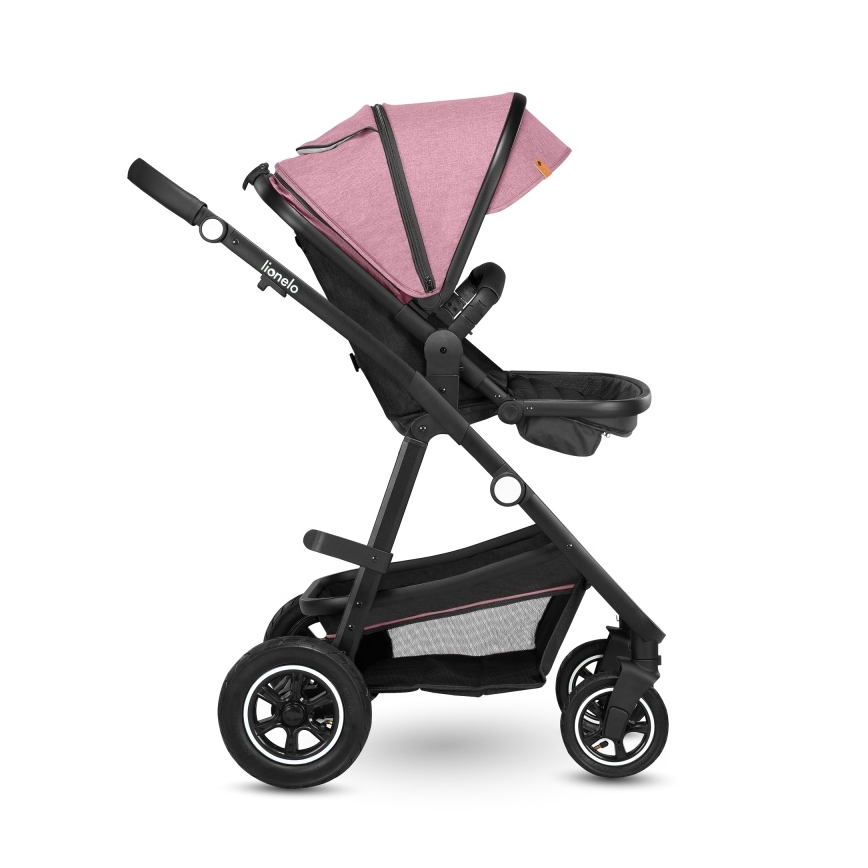 Lionelo - Kombinuotas vežimėlis 2in1 AMBER Pink Rose