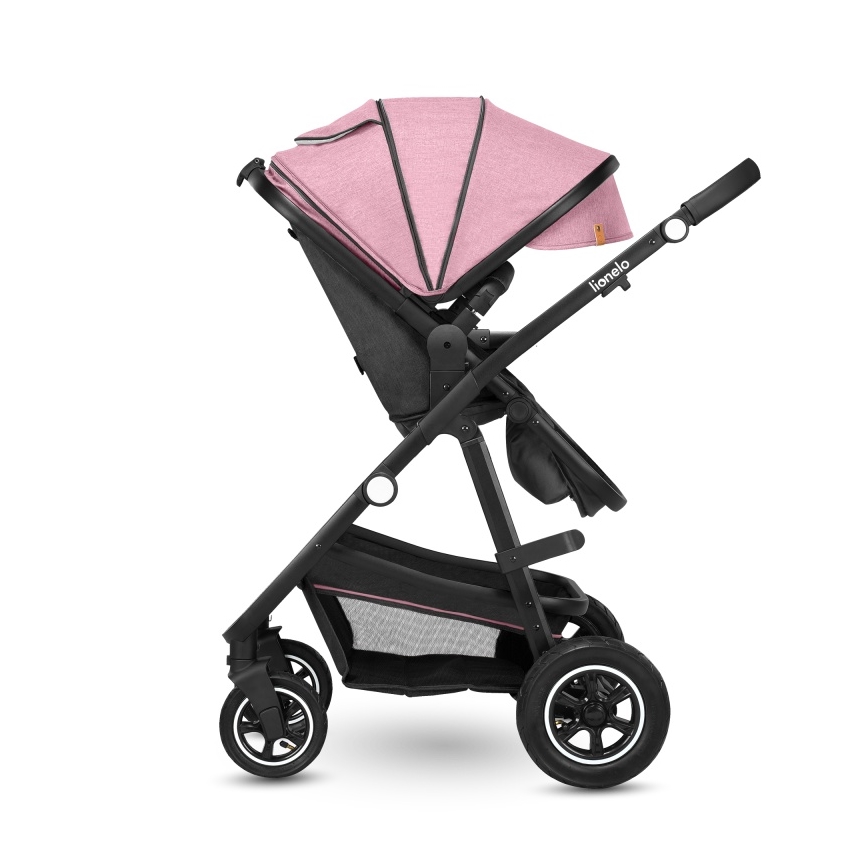 Lionelo - Kombinuotas vežimėlis 2in1 AMBER Pink Rose