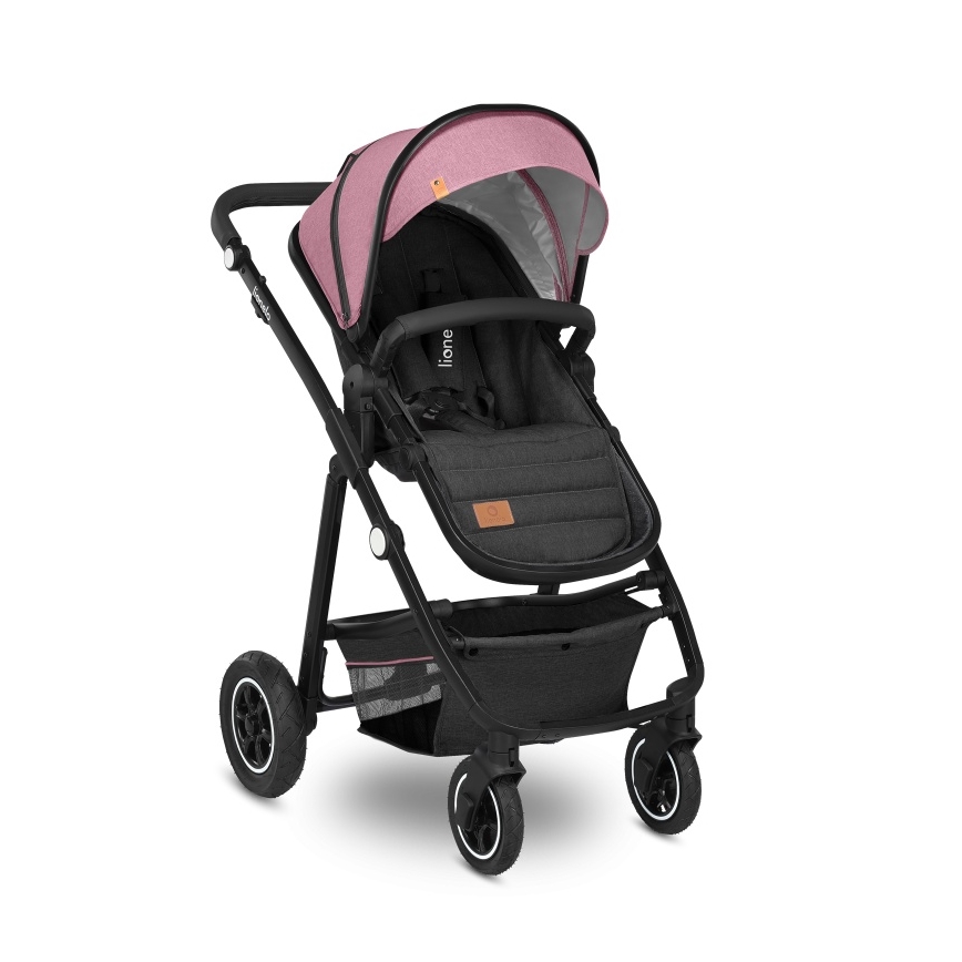 Lionelo - Kombinuotas vežimėlis 2in1 AMBER Pink Rose