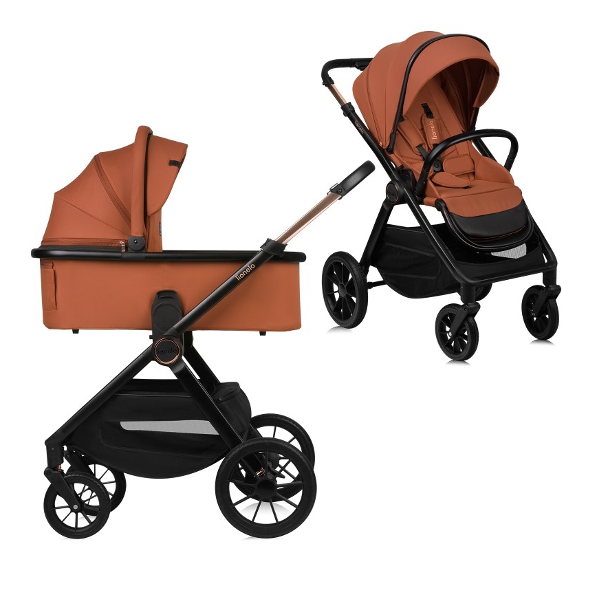 Lionelo - kombinuotas vežimėlis 2in1 LAYLA Brown Rust