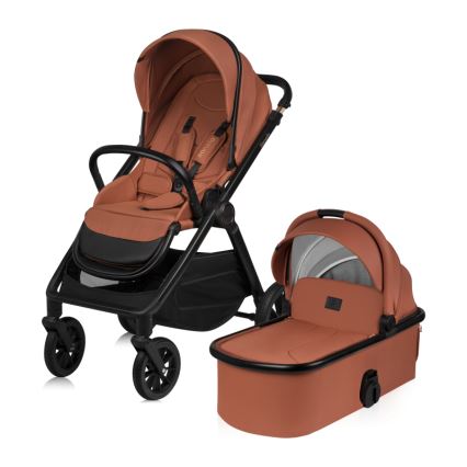 Lionelo - kombinuotas vežimėlis 2in1 LAYLA Brown Rust