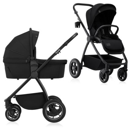 Lionelo - Kombinuotas vežimėlis 2in1 MERIL Black Onyx