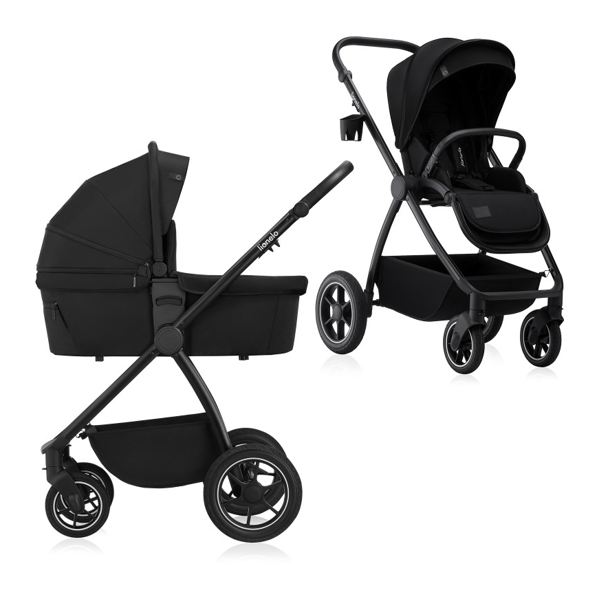 Lionelo - Kombinuotas vežimėlis 2in1 MERIL Black Onyx