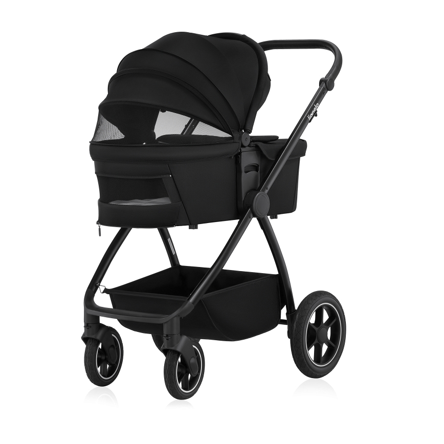 Lionelo - Kombinuotas vežimėlis 2in1 MERIL Black Onyx