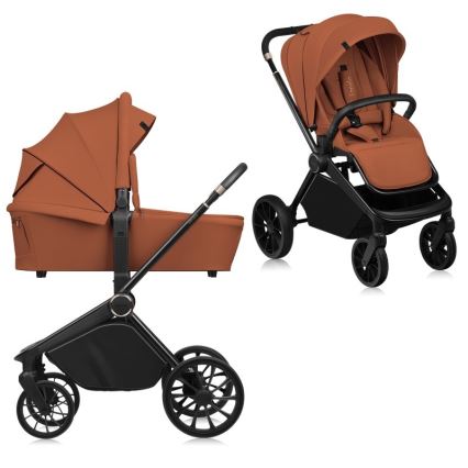 Lionelo - Kombinuotas vežimėlis 2in1 MIKA PLUS Brown Rust